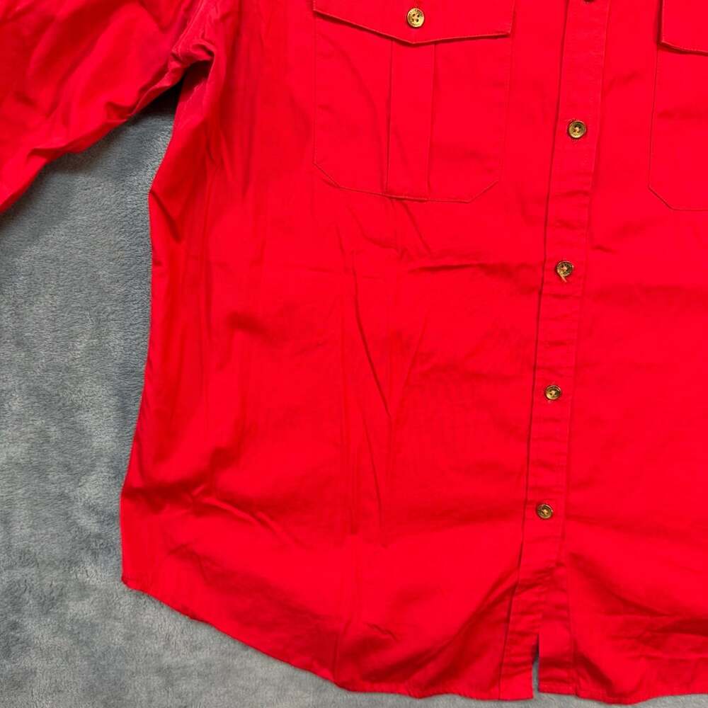Large Lauren Ralph Lauren Button Down Shirt Red equestrian workwear
